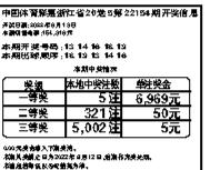 中国体育彩票浙江省20选5第22154期开奖信息